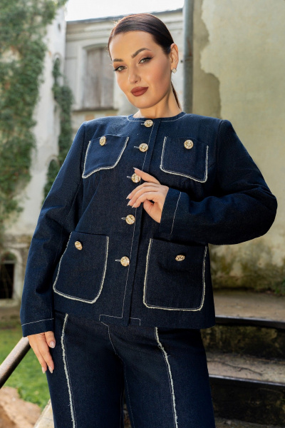 Брюки, жакет ADARIN А23 джинс - фото 2