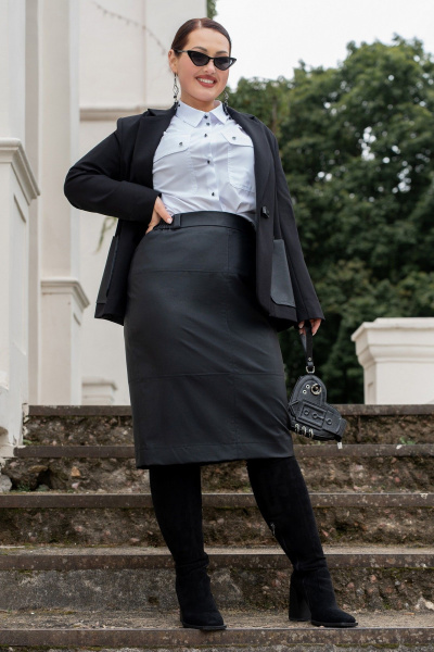 Жакет, юбка ADARIN А31 черный - фото 5