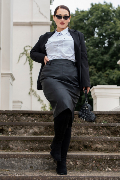 Жакет, юбка ADARIN А31 черный - фото 2