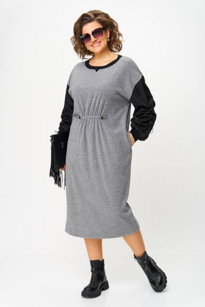 Платье Karina deLux M-1401 серый - фото 5