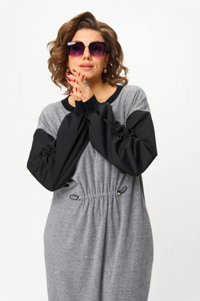 Платье Karina deLux M-1401 серый - фото 3