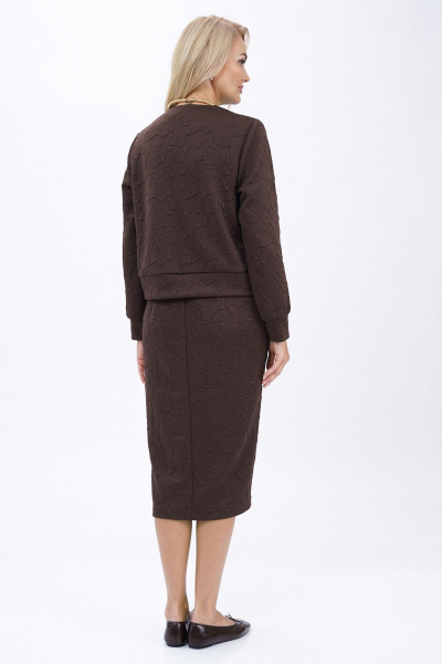 Жакет, юбка Alani Collection 2448 шоколад - фото 9