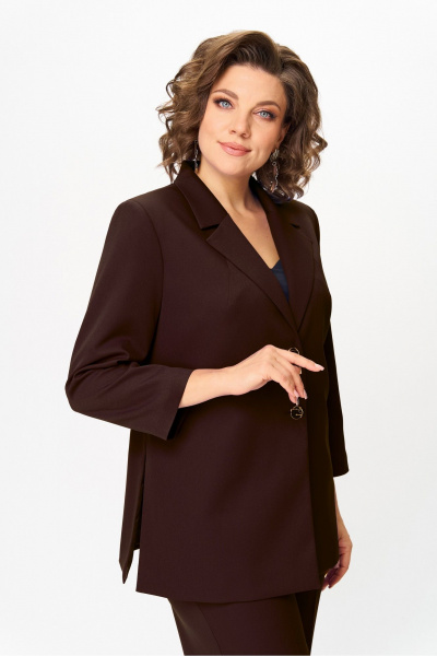 Брюки, жакет Vilena 1094 шоколад - фото 2