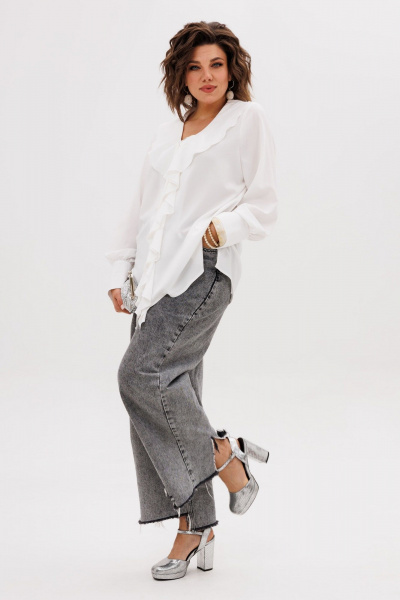 Блуза Anelli 1679 белая_романтика - фото 5
