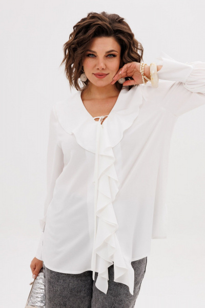 Блуза Anelli 1679 белая_романтика - фото 1