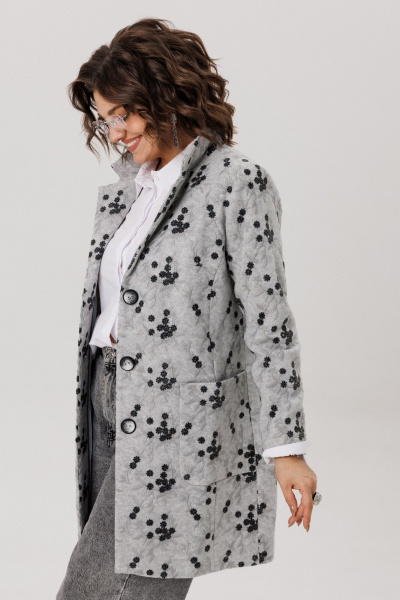 Жакет Anelli 1722 серый_шиповник - фото 4