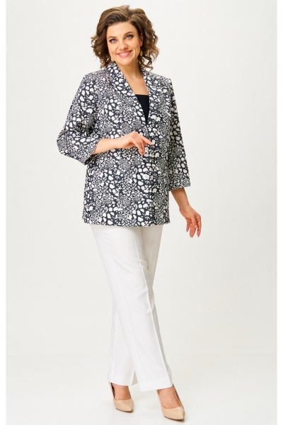 Жакет БелЭльСтиль 412-3_03_22 черно-белый - фото 5