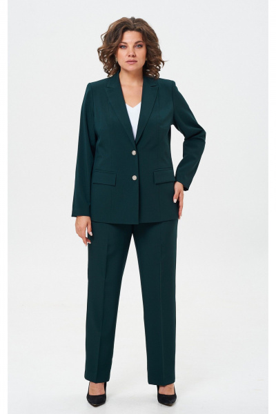 Брюки, жакет БелЭльСтиль 412-3_03_22+596-2_79_22 изумруд - фото 2