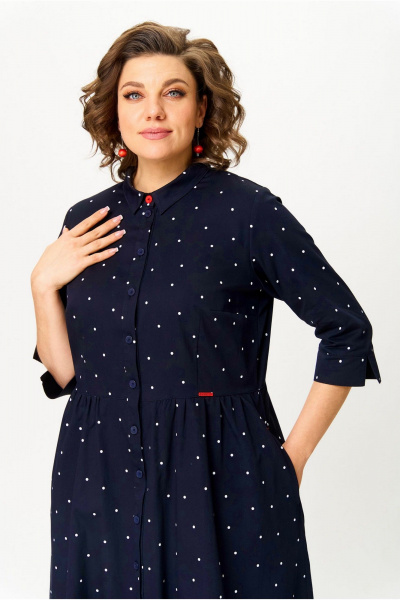 Платье БелЭльСтиль 811-2_33_22 темно-синий - фото 7