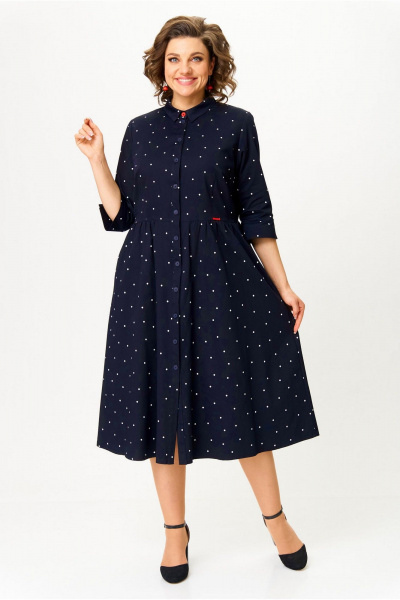 Платье БелЭльСтиль 811-2_33_22 темно-синий - фото 1