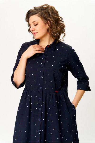 Платье БелЭльСтиль 811-2_33_22 темно-синий - фото 3