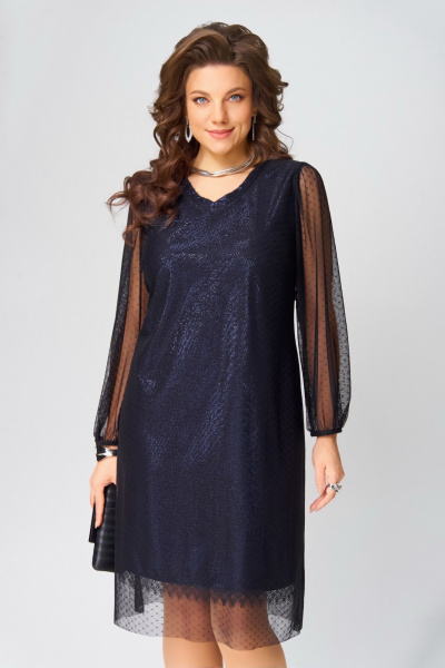 Платье Fita 1383 темно-синий - фото 4