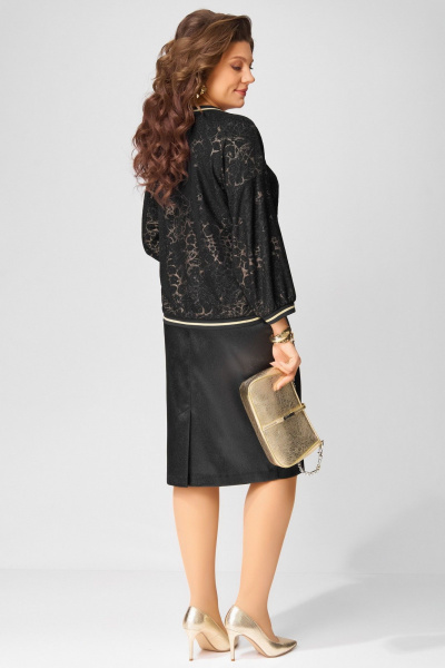 Джемпер, юбка Fita 3152 черно-золотистый - фото 8
