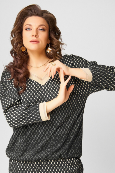 Джемпер, юбка Fita 3181 черно-бежевый - фото 6