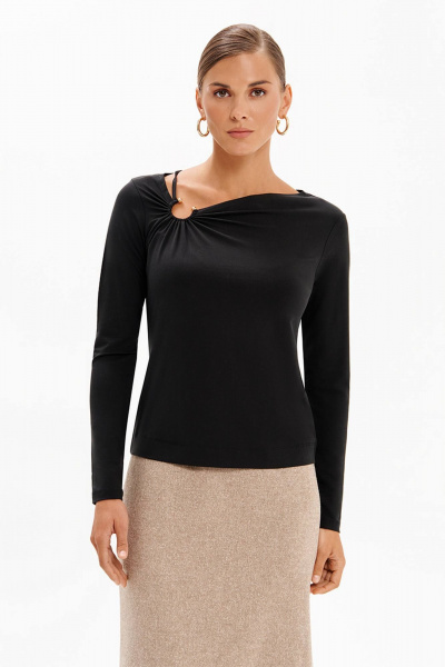 Лонгслив Nelva 23344 черный - фото 1