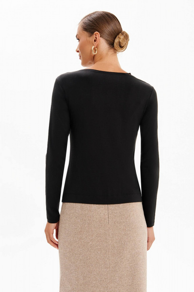 Лонгслив Nelva 23344 черный - фото 2