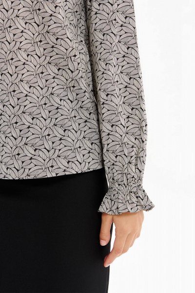 Блуза Nelva 23481 черно-серый - фото 4