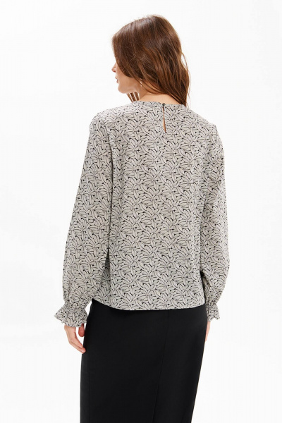 Блуза Nelva 23481 черно-серый - фото 3