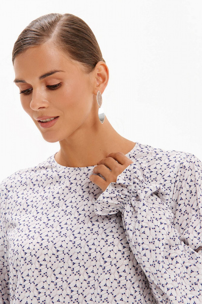 Блуза Nelva 23482 серо-синий принт - фото 7