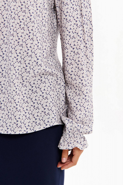 Блуза Nelva 23482 серо-синий принт - фото 6