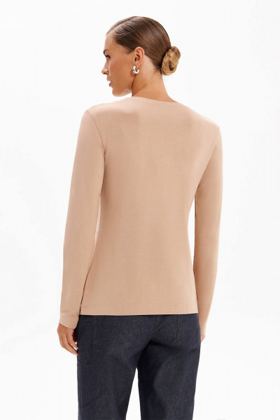 Лонгслив Nelva 23490 бежевый - фото 6
