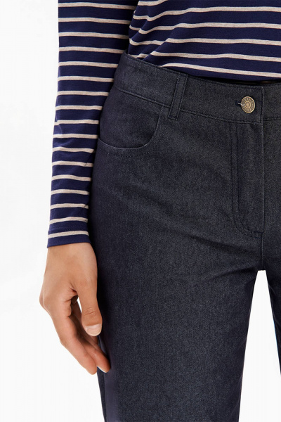 Брюки Nelva 31233 синий джинс - фото 4