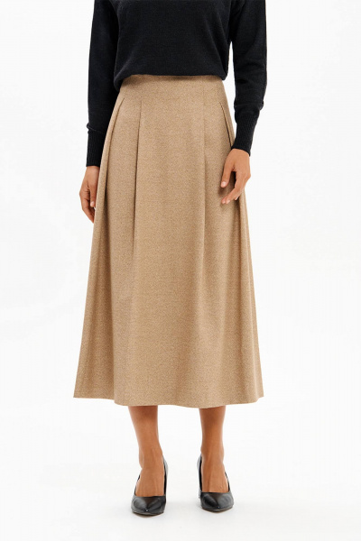 Юбка Nelva 4924 кофейно-бежевый - фото 1