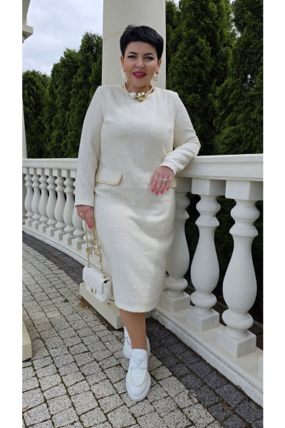 Платье Vittoria Queen 26363 экрю - фото 8