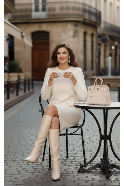 Платье Vittoria Queen 26363 экрю - фото 3