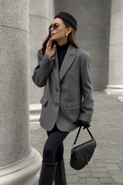 Жакет DAVA 7009 серый - фото 7