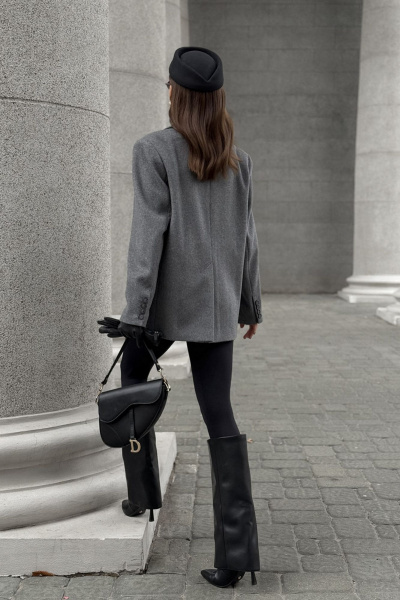 Жакет DAVA 7009 серый - фото 4