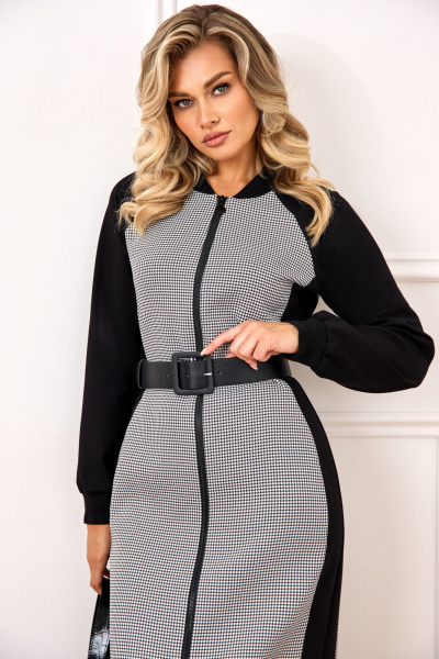 Платье AGATTI 5840 черно-белый - фото 4