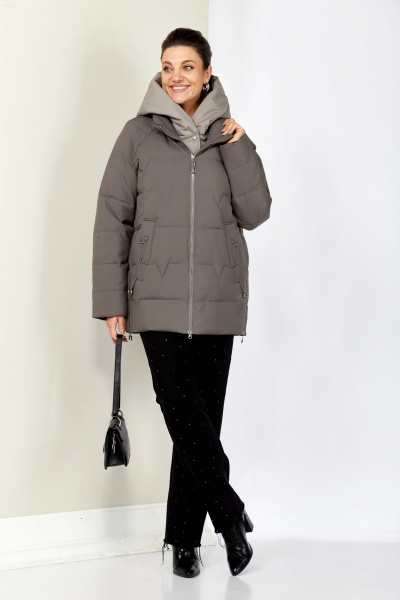 Куртка Shetti 2200 серо-лиловый - фото 2