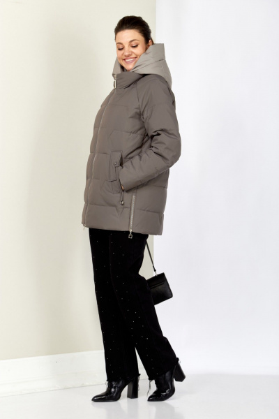 Куртка Shetti 2200 серо-лиловый - фото 4