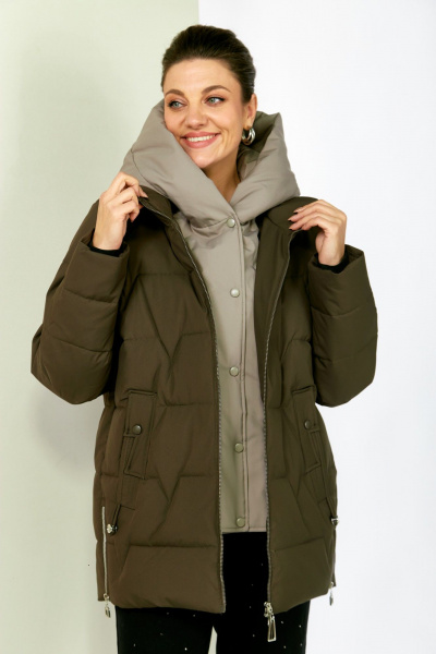 Куртка Shetti 2200 хаки - фото 4