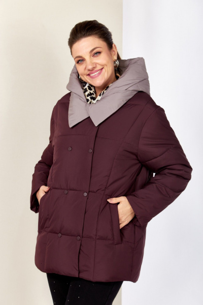 Куртка Shetti 2201 винный - фото 5