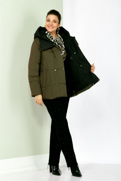 Куртка Shetti 2201 хаки - фото 4