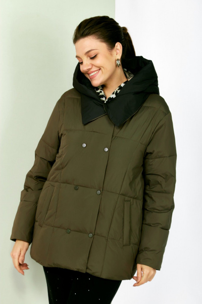 Куртка Shetti 2201 хаки - фото 7