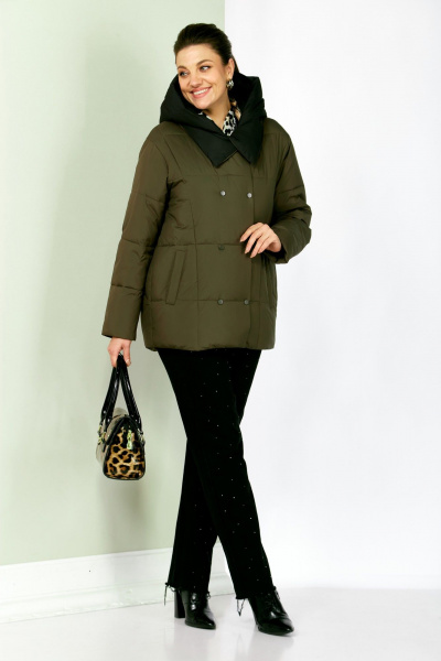 Куртка Shetti 2201 хаки - фото 3