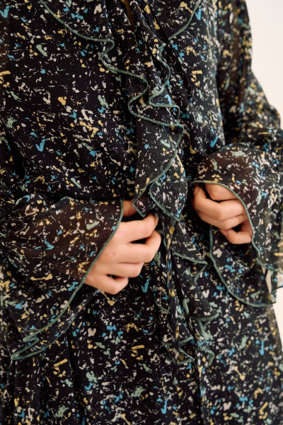 Платье Lokka 1681Р черный/мультиколор - фото 5