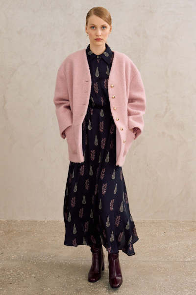 Платье, пояс Lokka 1715 темно-синий/мультиколор - фото 3