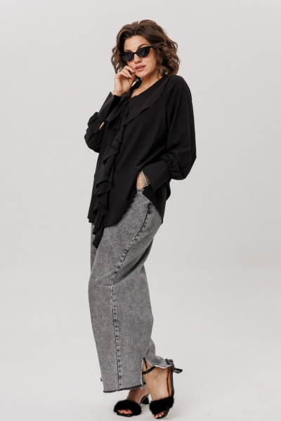 Блуза Anelli 1679 черная_романтика - фото 8