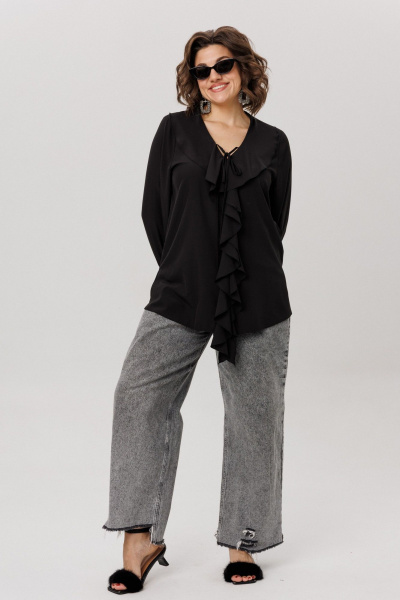 Блуза Anelli 1679 черная_романтика - фото 6