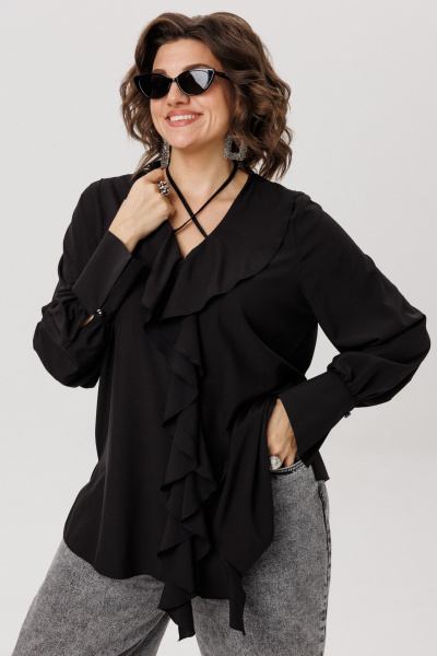 Блуза Anelli 1679 черная_романтика - фото 5