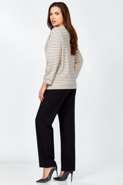 Брюки, туника Мишель стиль 1320 кремово-черный - фото 7