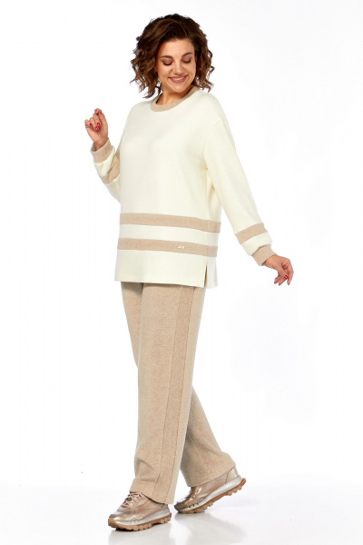 Брюки, джемпер БагираАнТа 1072 бежевый - фото 1