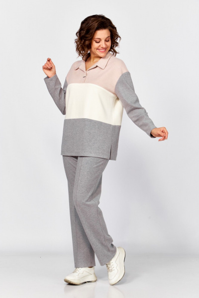 Брюки, джемпер БагираАнТа 1074 серый - фото 5