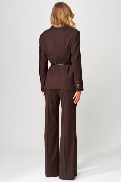 Брюки, жакет Laikony L-343 шоколад - фото 4