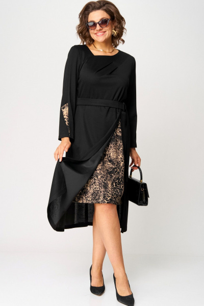 Платье EVA GRANT 7220Б принт_капучино - фото 12