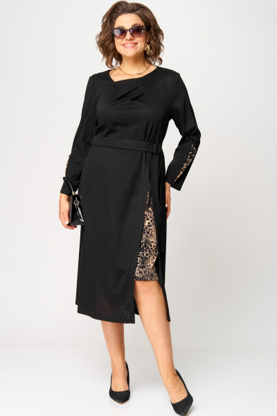 Платье EVA GRANT 7220Б принт_капучино - фото 6